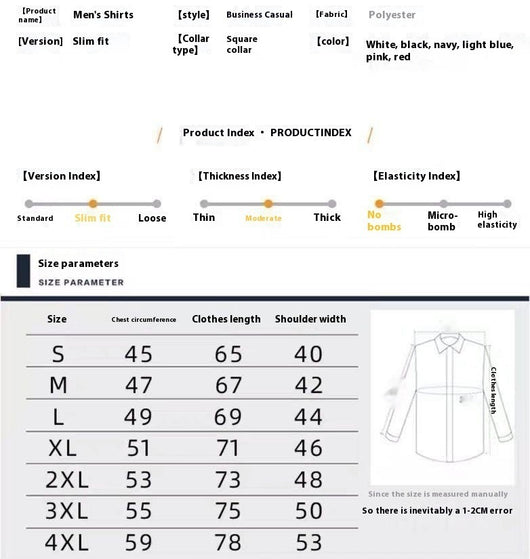 Camisa Blanca Manga Larga Slim Fit para Hombre - Versátil y Elegante - Image 14
