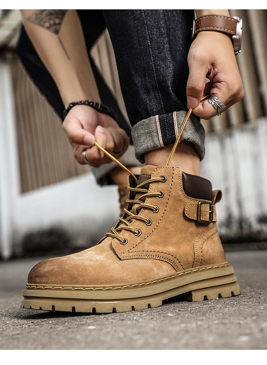Botas Martin Hombre Estilo Británico Retro Otoño Invierno - Image 11