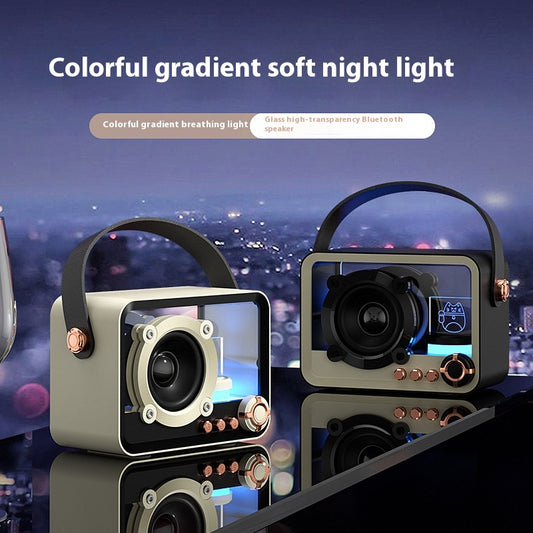 Parlante Bluetooth Portátil de Cristal Mini con Carga USB