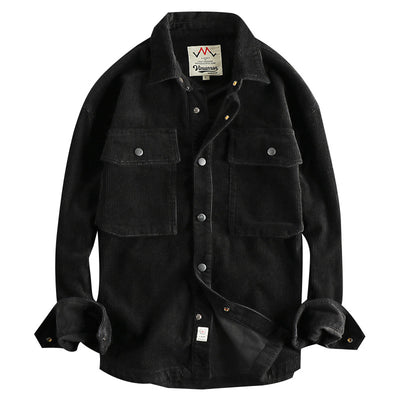 Camisa de Pana Gruesa Lavada con Manga Larga para Invierno - Image 4