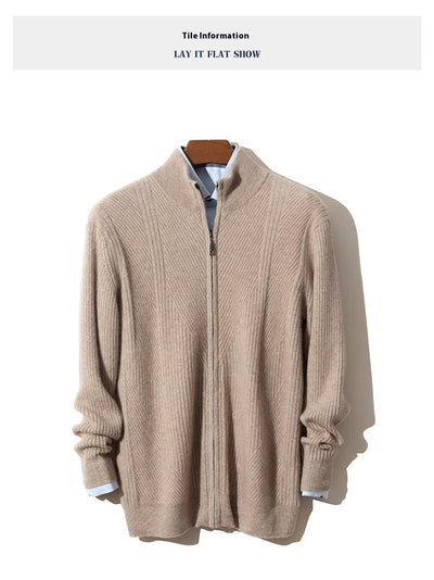 Cardigan de Cashmere Puro Grueso con Cierre - Elegancia Casual - Image 26