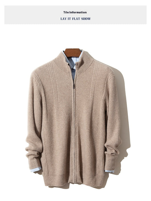 Cardigan de Cashmere Puro Grueso con Cierre - Elegancia Casual - Image 26