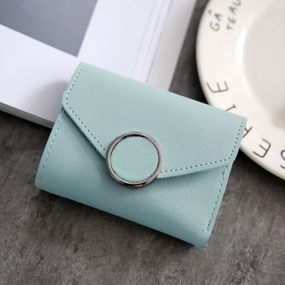 Billetera Retro Británica Mujer Patrón Lichi Triplicado Compacto - Image 9