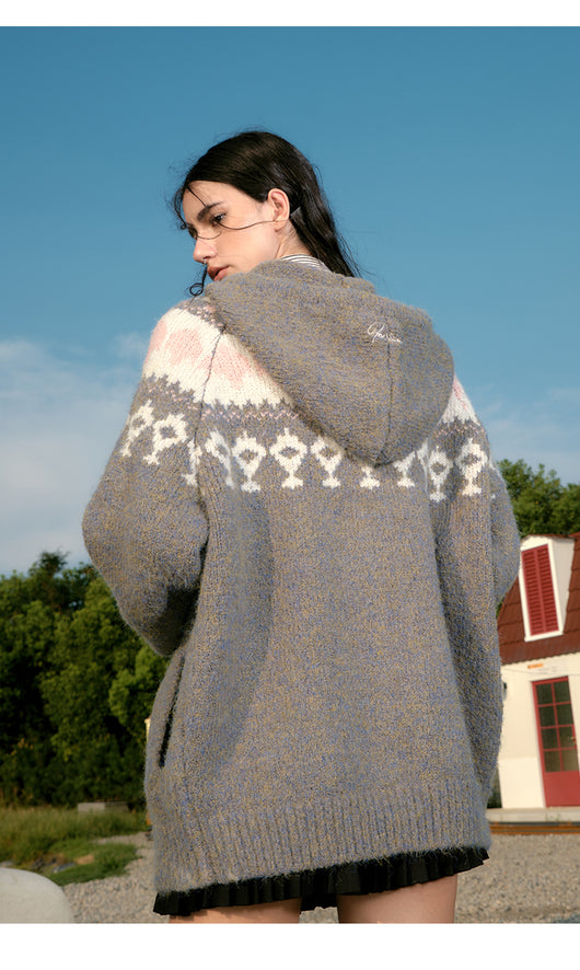 Cardigan Tejido con Capucha para Parejas - Suéter Grueso y Cálido - Image 21