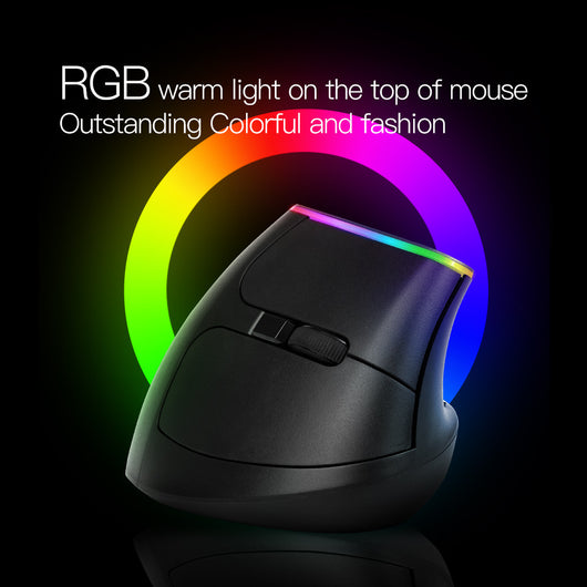 Ratón Ergonómico RGB Inalámbrico Vertical M618C - Image 3