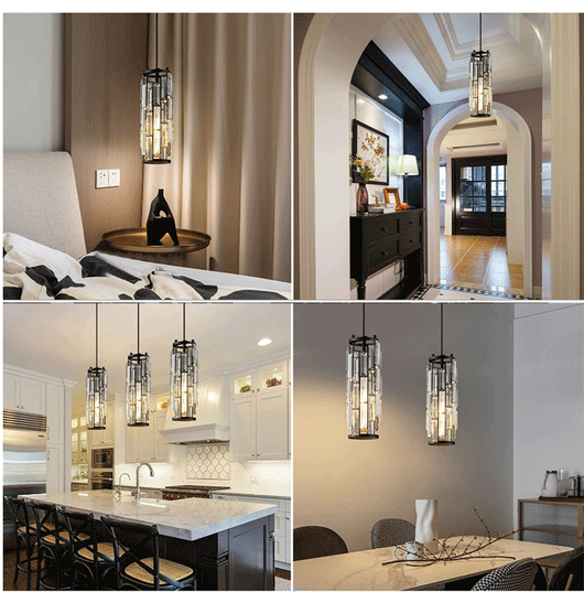Lámpara Colgante Industrial Cristal LED Cabecera Restaurante Pasillo - Image 27