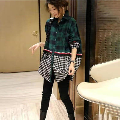 Camisa Cuadros Mujer Efecto Dos Piezas Estilo Western - Image 3