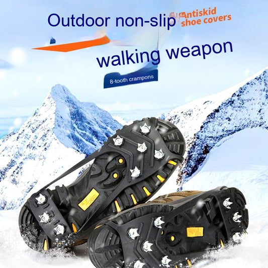 Crampones de 8 Puntas Antideslizantes para Escalada en Hielo y Nieve