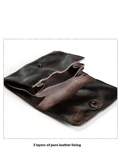 Billetera Corta de Cuero Vacuno Estilo Retro para Hombre - Image 16