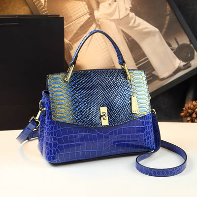 Bolso Crossbody Mujer Patrón Serpiente y Cocodrilo Multicolor - Image 6