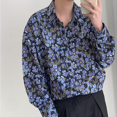 Camisa Manga Larga Estampado Integral para Hombre