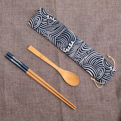 Set de Cubiertos Portátiles de Madera con Palillos y Cuchara - Image 18