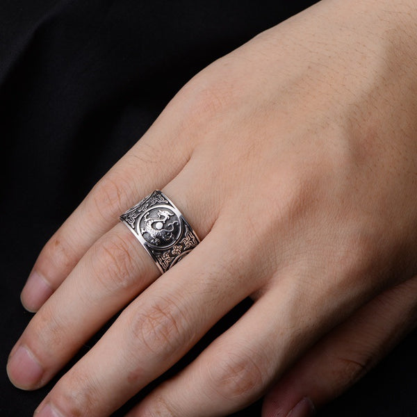 Anillo Ancho de Dedo Índice con Personalidad Creativa