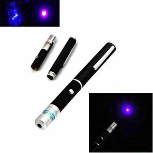 3-pack of black metal laser pointer pens, emitting red, green, and blue/purple lights, with a kitten playing. - Image 14