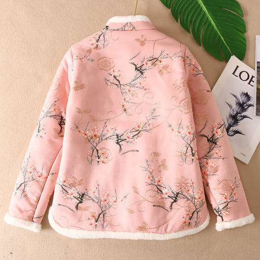 Chaqueta Acolchada de Algodón Grueso Estilo Chino para Mujer - Image 16