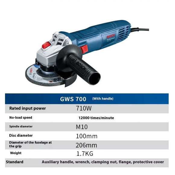 Amoladora Angular Eléctrica GWS700 - Corte, Pulido y Desbaste Profesional