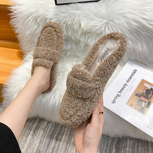 Zapatos Cálidos Acolchados de Terciopelo para Mujer Talla Grande - Image 9