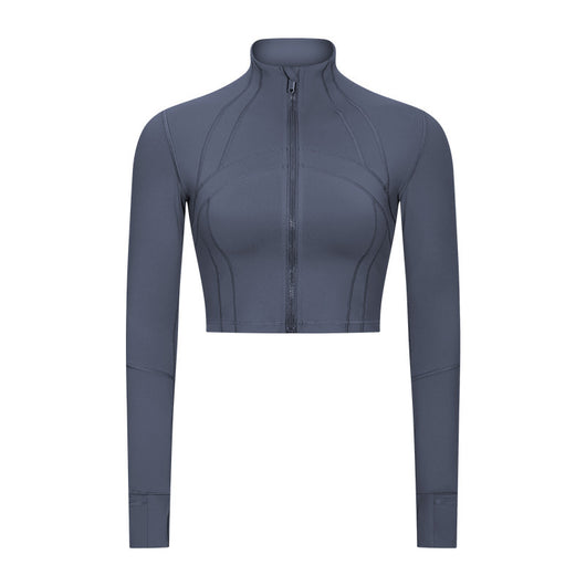 Chaqueta Deportiva Cuello Alto para Yoga y Running - Ajuste Slim Cómodo - Image 3