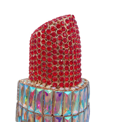 Cartera de Noche Diamantada con Forma de Labial para Mujer - Image 14