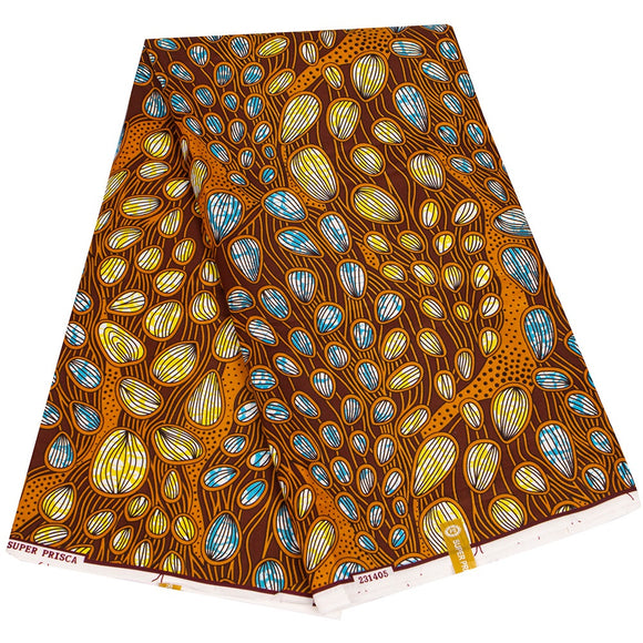 Reversible Printed Fabric Double-Sided Cerecloth - Geometric Design Polyester