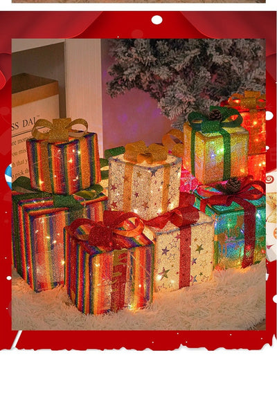 Set de 3 Cajas de Regalo Navideñas con Luces LED Decorativas - Image 35