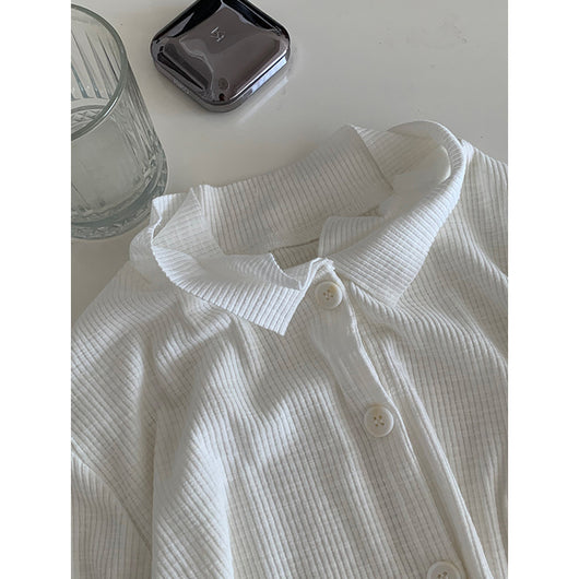 Blusa Asimétrica de Botones con Solapa Clásica - Image 6