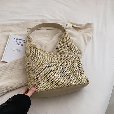 Bolsa de Hombro Tejida de Gran Capacidad para Mujer - Image 11