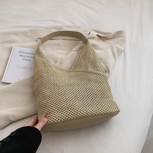 Bolsa de Hombro Tejida de Gran Capacidad para Mujer - Image 11
