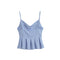 Blusa Camiseta sin Mangas con Pliegues en Popelina