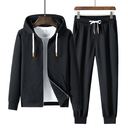 Sudadera Deportiva con Capucha Texturizada Waffle para Hombre
