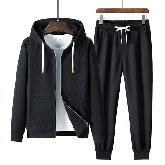 Sudadera Deportiva con Capucha Texturizada Waffle para Hombre