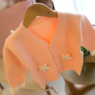 Cardigan Floral para Niñas con Escote en V - Image 11