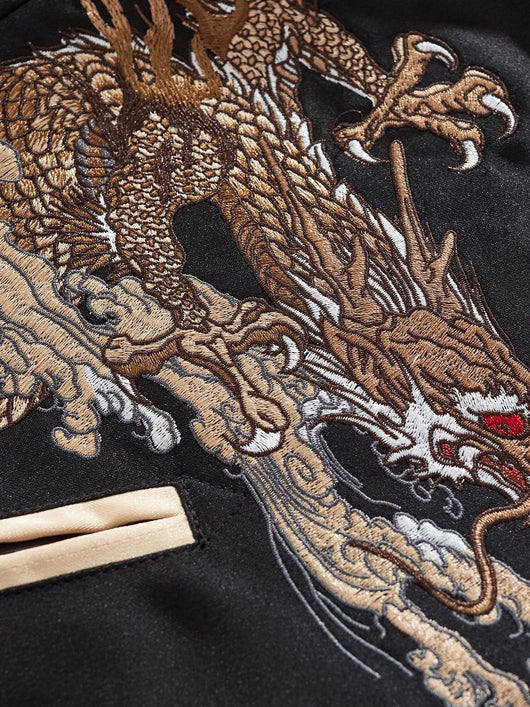 Chaqueta Béisbol Hombre Bordado Dragón Flying Dragon Premium - Image 11