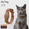 Funda Protectora de Cuero con Dispositivo Localizador para Collar de Gatos y Perros