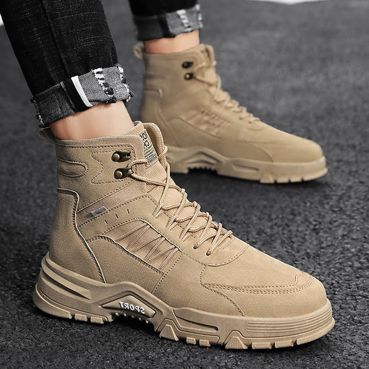 Botas de Trabajo Altas en Cuero para Hombre - Otoño e Invierno - Image 6