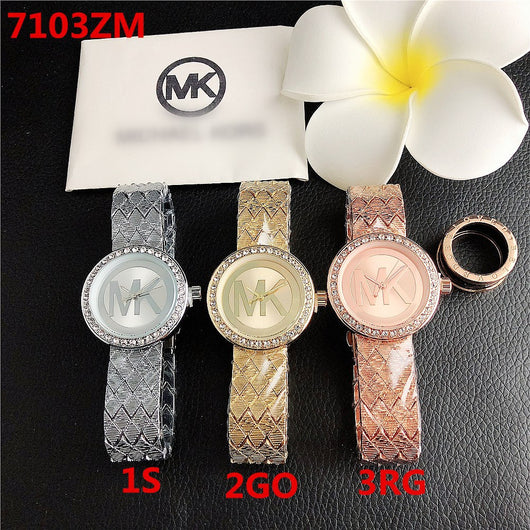 Reloj de Cuarzo Elegante con Diamantes y Correa de Acero Inoxidable para Mujer - Image 8