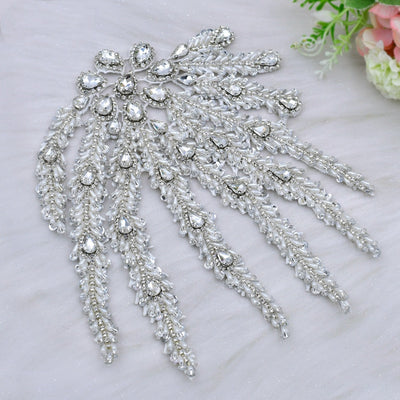Accesorio de Novia con Hoja de Arce y Perlas Colgantes para Hombro - Image 10