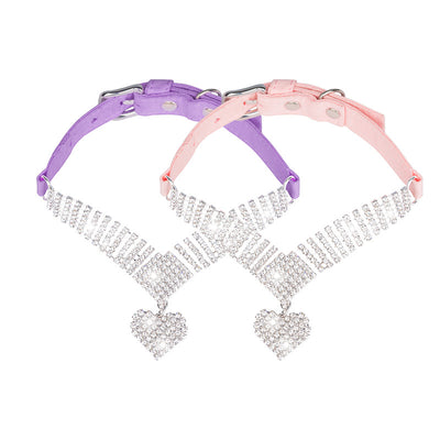 Collar para Gato con Diamantes y Ante Suave - Diseño Elegante Brilla - Image 3