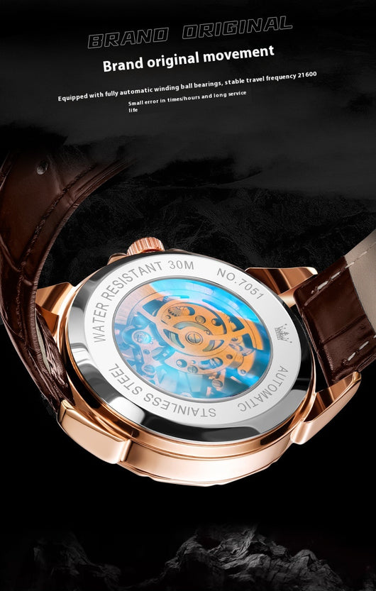Reloj Automático para Hombre con Esfera Hueca y Resistencia al Agua - Image 10