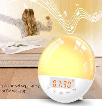 Lámpara Despertador Inteligente WiFi con Simulación de Amanecer y Carga Inalámbrica - Image 6