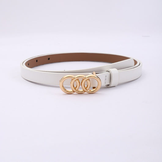 Cinturón Fino Minimalista de 3 Anillos Retro para Mujer - Image 6