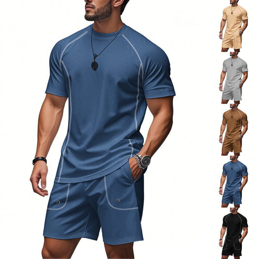 Conjunto Minimalista de Shorts y Playera de Algodón Suelta