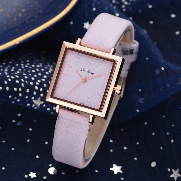 Reloj de Cuarzo Elegante para Mujer - Diseño Minimalista en Colores Puros