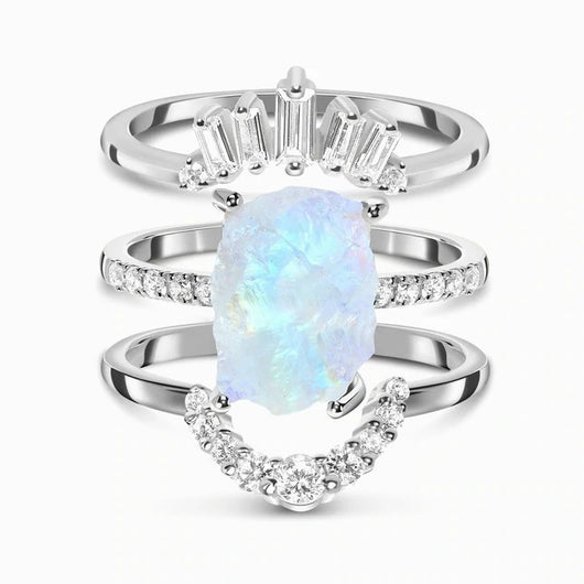 Anillo Triple de Plata Esterlina 925 con Circonitas - Diseño Exclusivo - Image 2