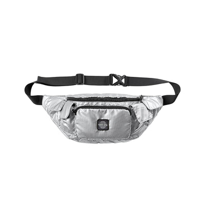 Bolsa de Pecho Harajuku Cuadros Plateados para Hombre - Image 2