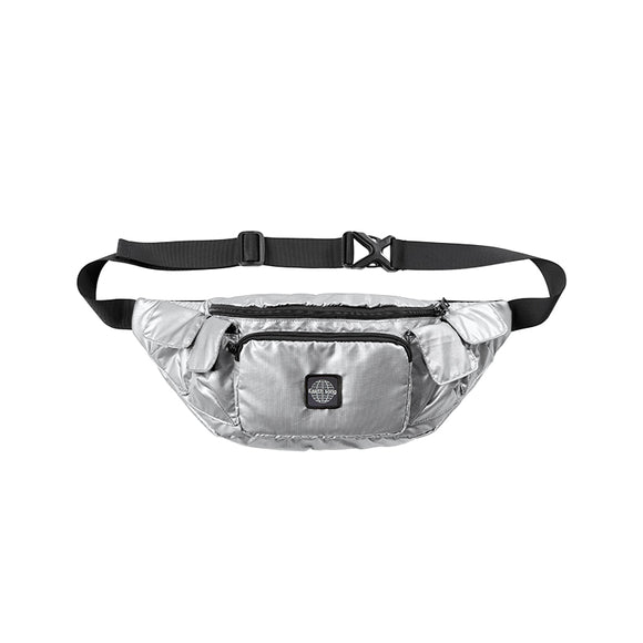 Bolsa de Peito Xadrez Prateada Harajuku Masculina