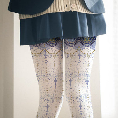 Leggings Velvet Estampado Cielo Estrellado - Medias de Seda Primavera Verano - Image 7