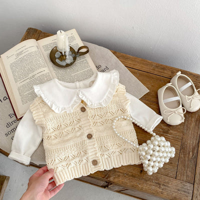 Chaleco Cardigan Tejido V-Neck para Bebés Otoño - Suéter de Punto Crochet Unisex - Image 20