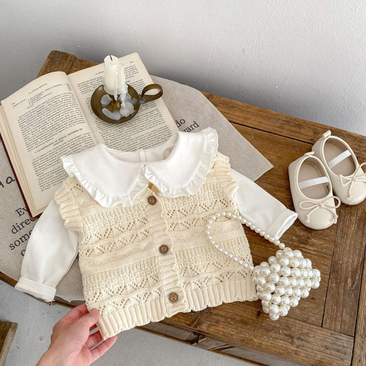 Chaleco Cardigan Tejido V-Neck para Bebés Otoño - Suéter de Punto Crochet Unisex - Image 20