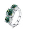 Moissanite Ring Advanced Sense Ring Ornament US Tamaño 5 4 Karat Emerald